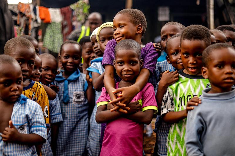 Happy Mozambican children